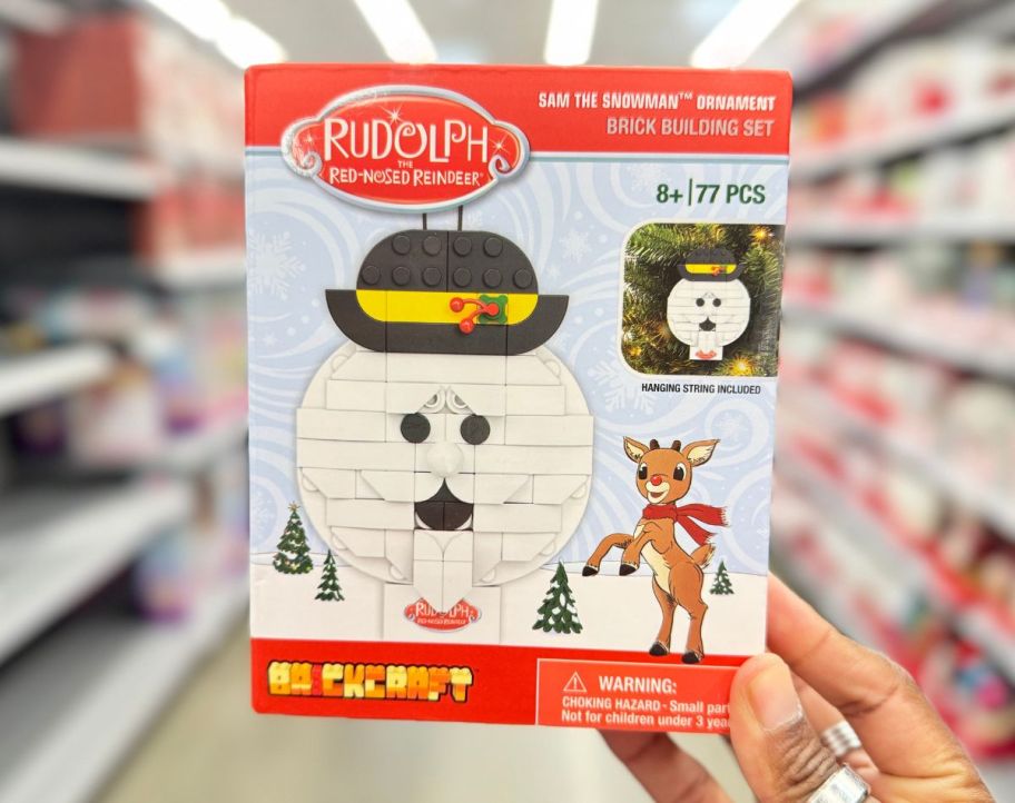 sam the snowman ornament brick building kit