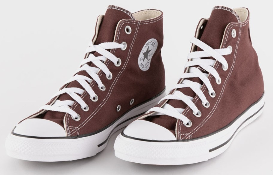 Brown hightop converse