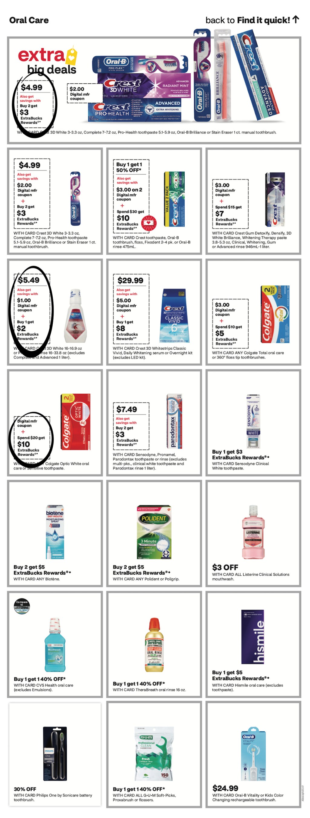 page from CVS ad