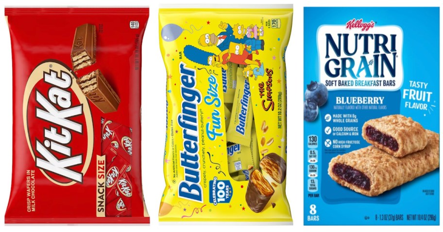 candy bags and granola bars