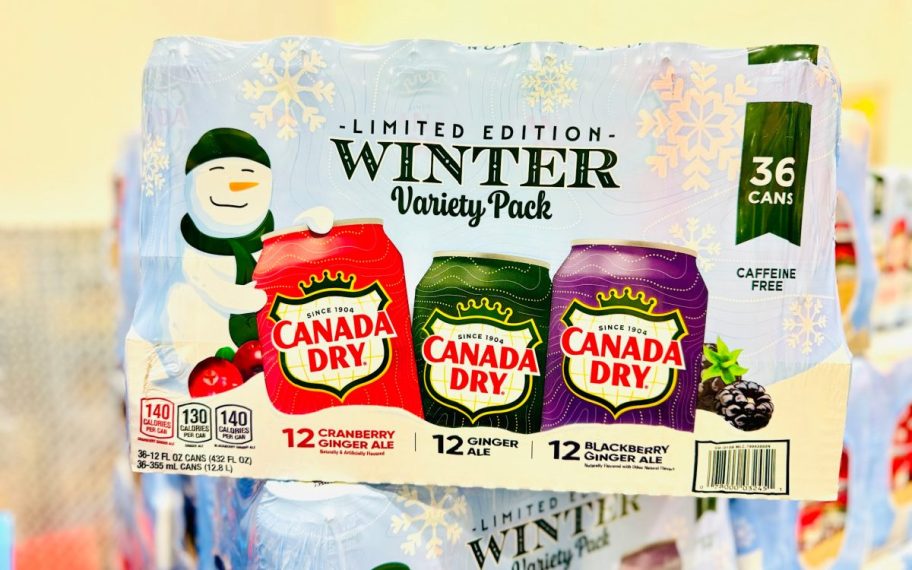 a package of Canada Dry Winter Variety Pack at Costco