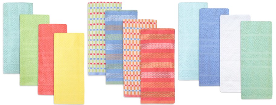 colorful kitchen towel 4-packs