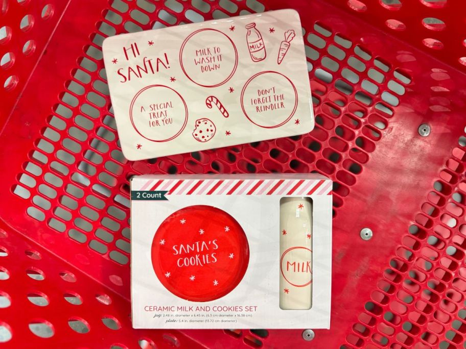 Ceramic Milk & Cookie Sets in cart in store