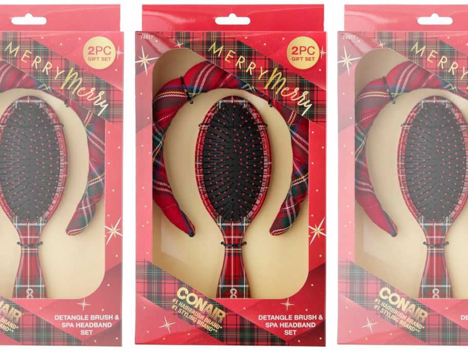 Conair Spa Tartan Headband Set