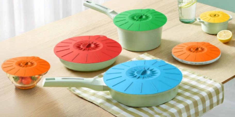 Silicone Lids 7-Pack Just $8 on Amazon (Reg. $16) | Keeps Foods Fresh + Prevents Microwave Splatters