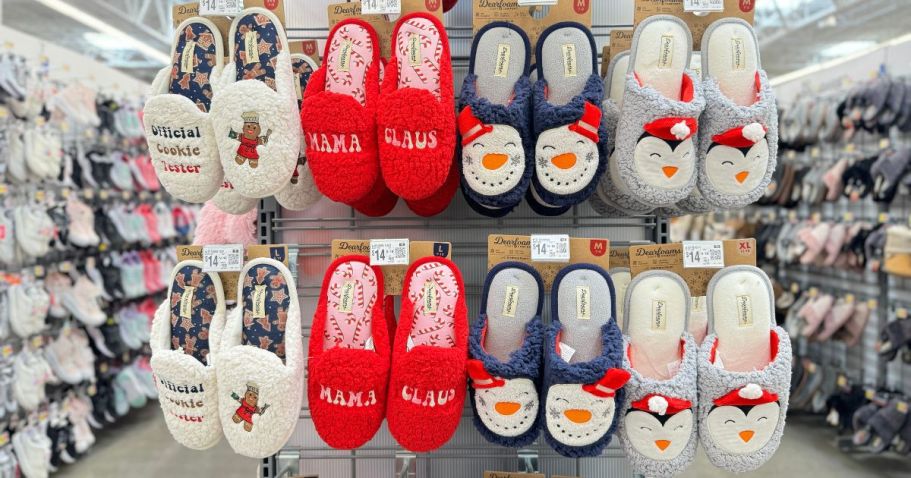 Dearfoams Cozy Comfort Christmas Slippers Just $14 on Walmart.com