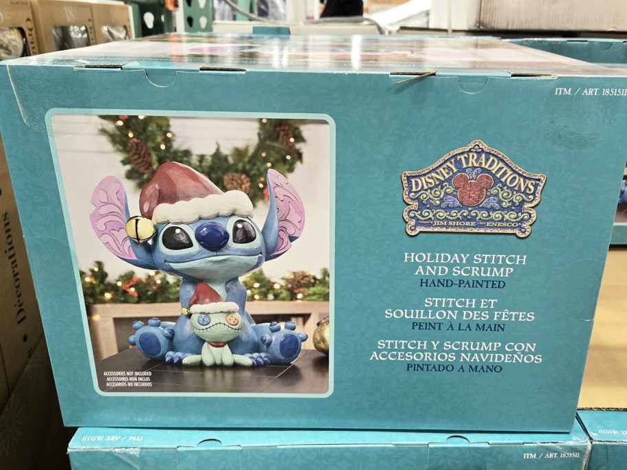 box for a Disney Holiday Stitch and Scrump Statue