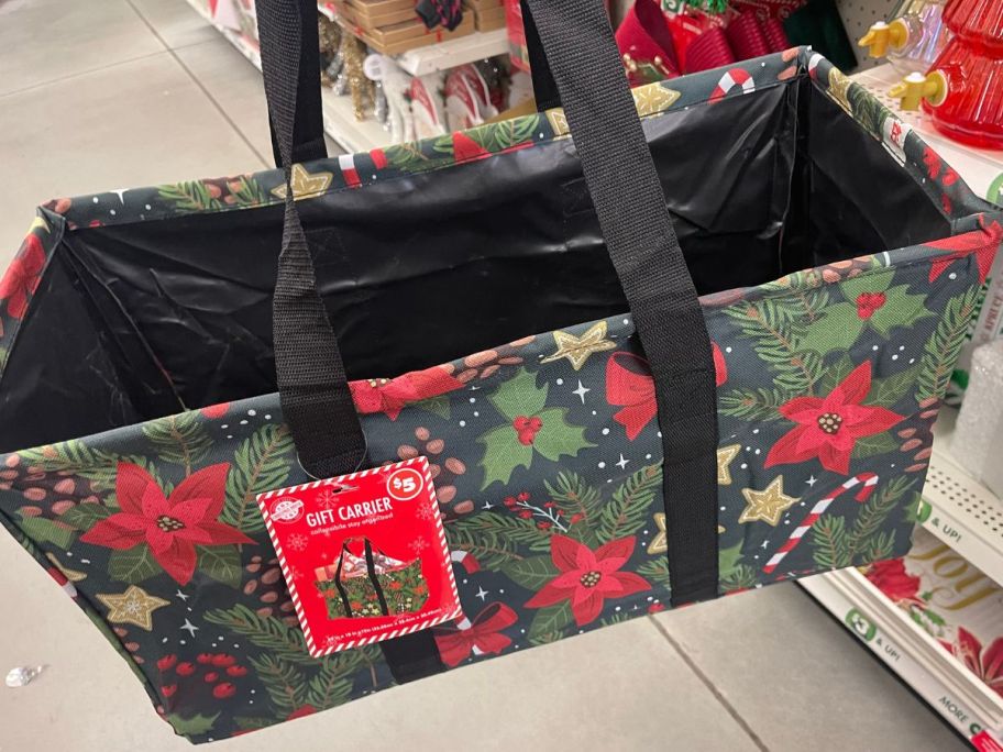 A gift carrier tote bag from Dollar Tree