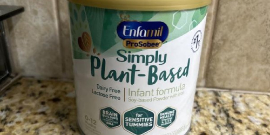 Score $100 Off This Enfamil Plant-Based Formula 20.9oz 4-Pack on Amazon (Just $13.85 Each!)