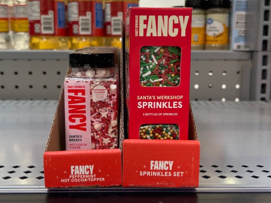 two Fancy Sprinkles Santa's workshop displayed at the store