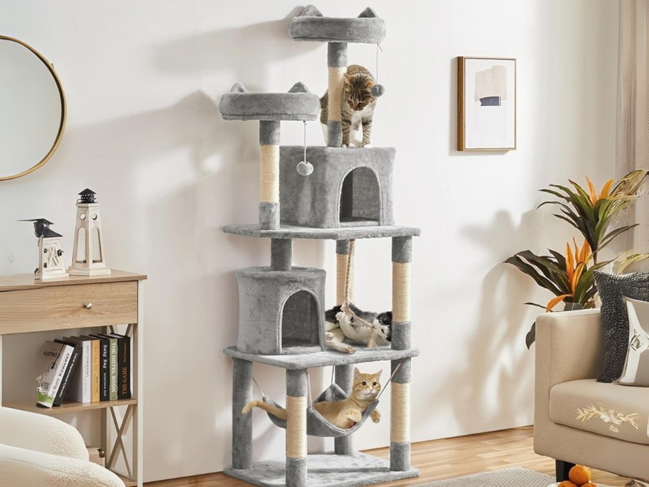 Multi-Level Cat Trees from $59 Shipped on Amazon | Over 26,000 5-Star Reviews!