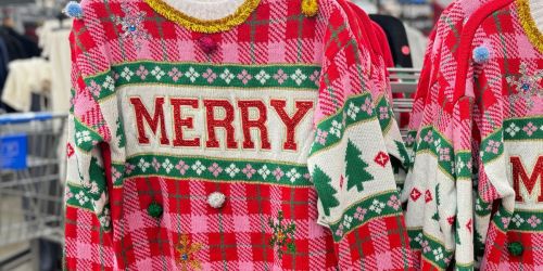 New Ugly Christmas Sweaters & Cardigans at Walmart – Festive Finds for Just $22.98!