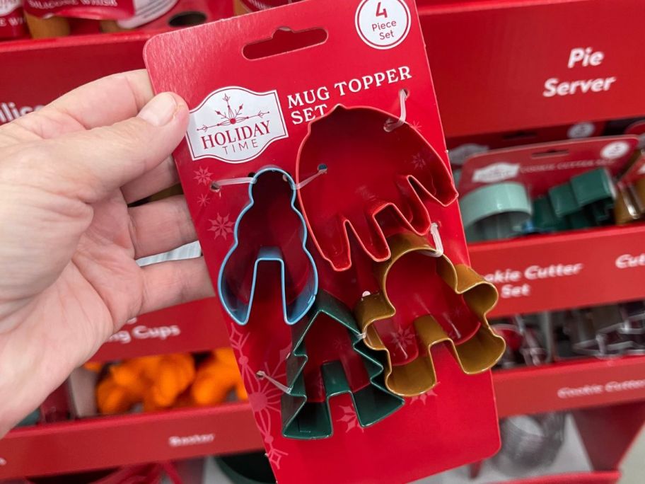 hand holiday Holiday Time Mug Topper Sets