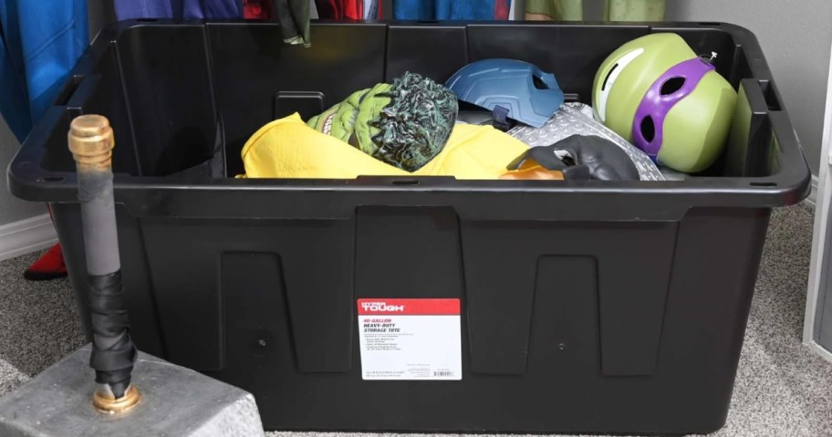 hyper tough storage bin filled with toys