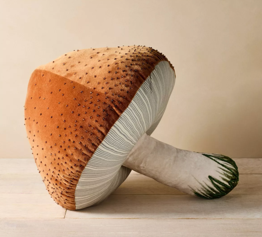 A beaded mushroom pillow from the Target John Derian Collection