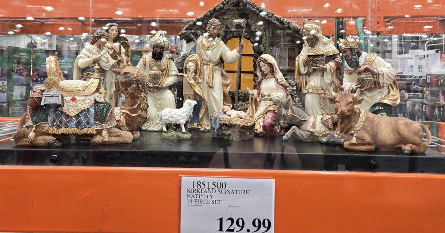 Nativity set on display in store
