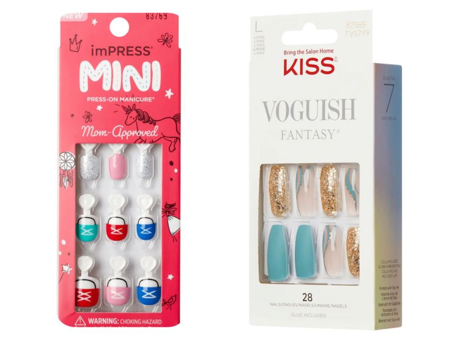 kiss nails stock images