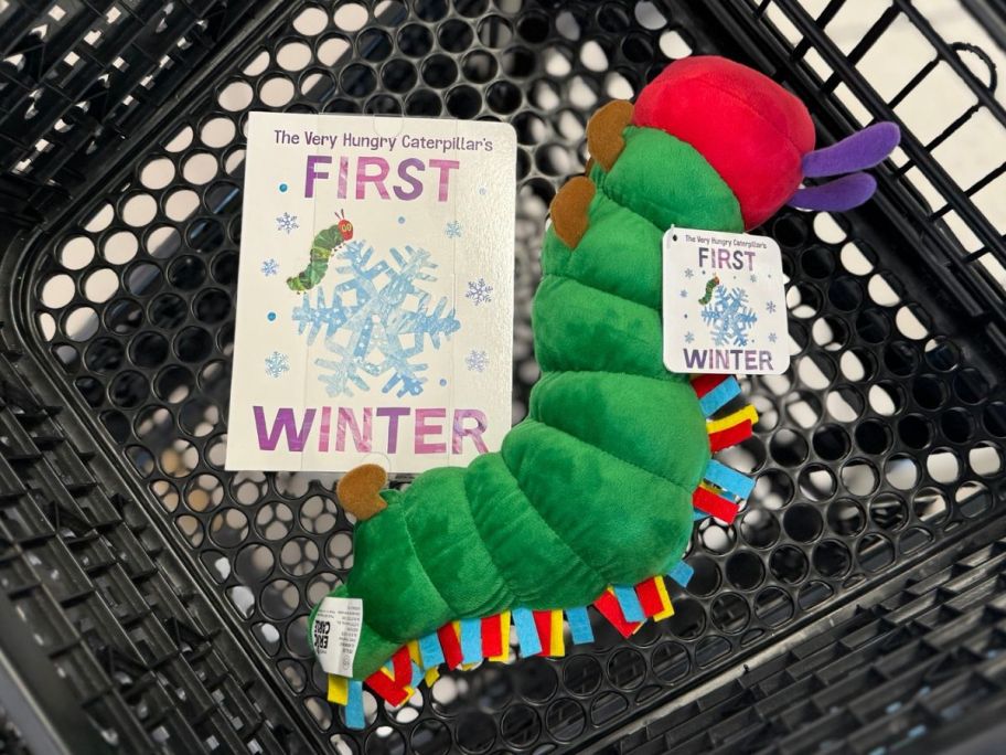 A Kohl’s Cares The Very Hungry Caterpillar Plush Toy and Book Bundle in a Kohl's Shopping Cart