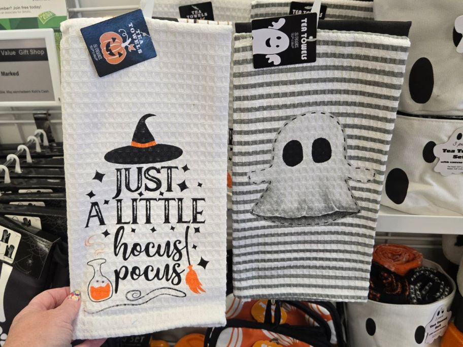 Witch and Ghost Tea Towels at Kohl's