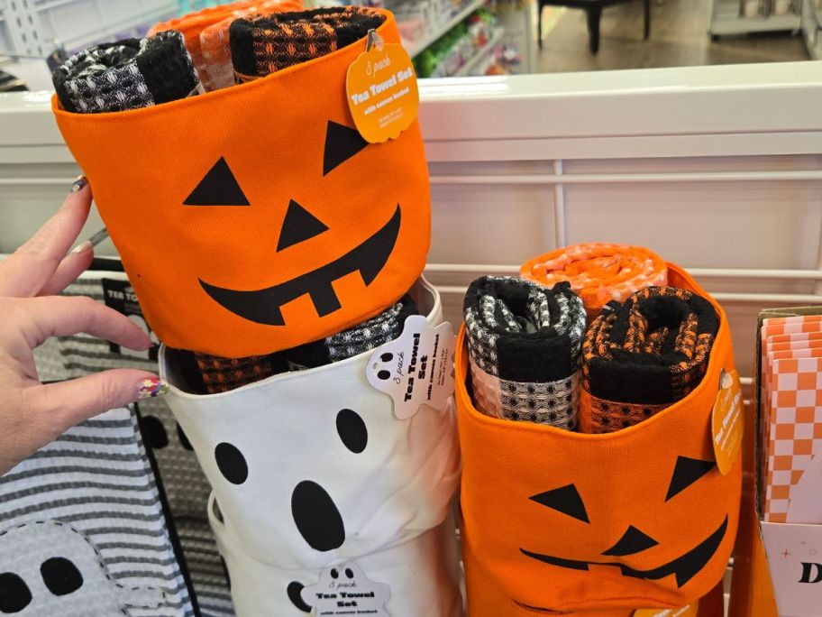 Pumpkin and Ghost Kitchen Towel & Basket Sets at Kohl's