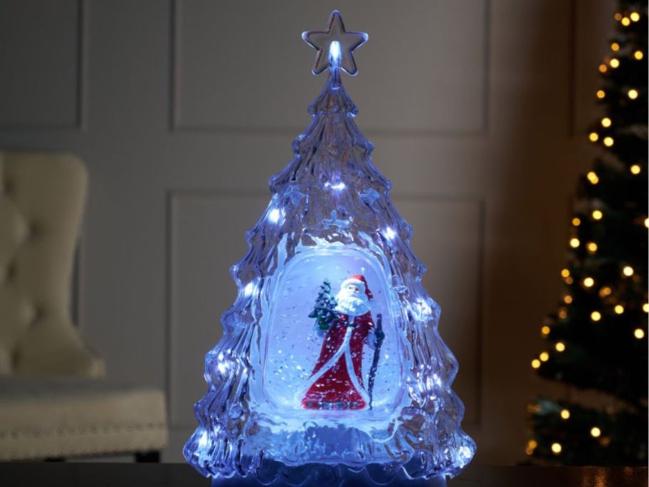 LED Clear Tree Santa