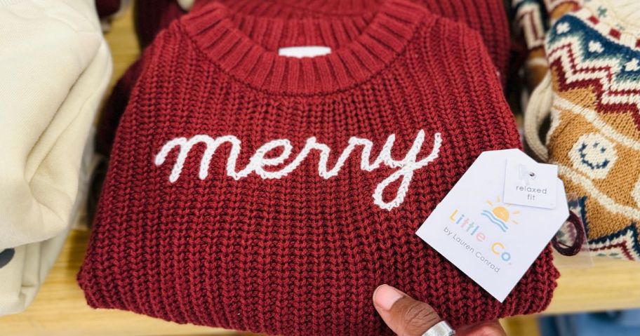 Little Co. Merry Holiday Sweater