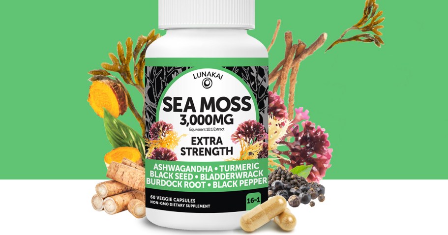 Lunakai Sea Moss Capsules 60-Count Bottle Only $11.66 Shipped on Amazon (Reg. $32)