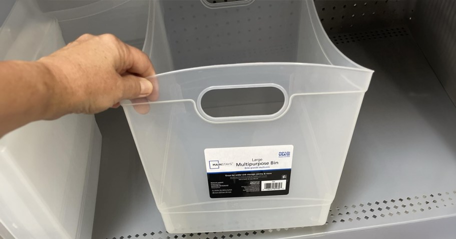 Plastic Utility Storage Organizer Bin Only $5.78 on Walmart.com (Perfect for Closets & Pantries!)