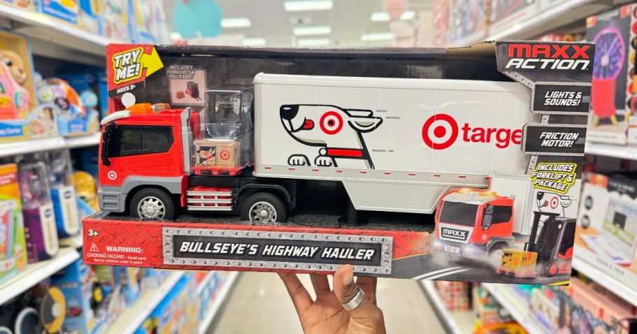 Bullseye’s Highway Hauler Only $19.99 | Includes Forklift AND Target Delivery Box!