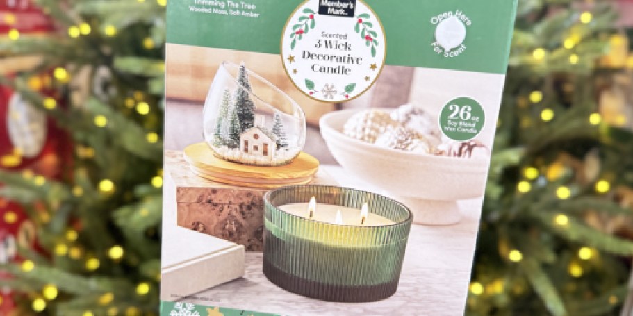 Member’s Mark 3-Wick Snow Globe Candles Just $19.97 at Sam’s Club (In-Store & Online)