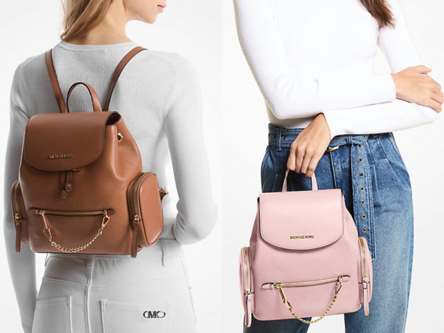 Stock images of Michael Kors Sheila Medium Logo Backpacks