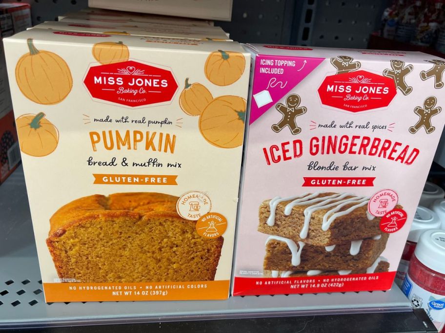 two Miss Jones Baking Co. Gluten Free Pumpkin Bread Mix
