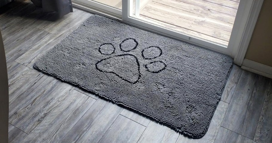 Chenille Dog Door Mat Only $6.99 on Amazon (Helps Stop Muddy Paw Prints!)