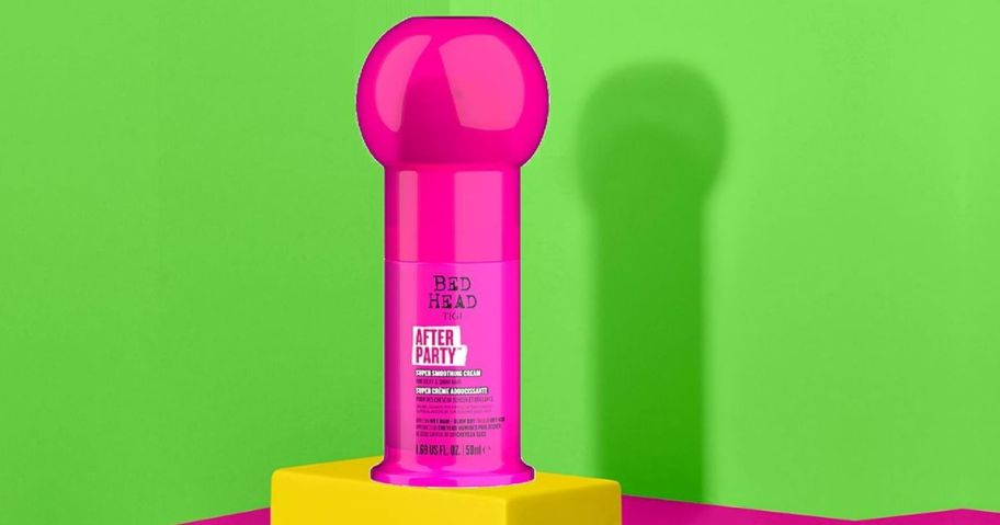 A Travel Size bottle of TIGI Bed Head After Party Styler