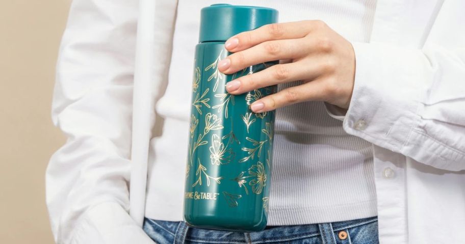 Thyme & Table 22oz Coffee Tumbler in hand