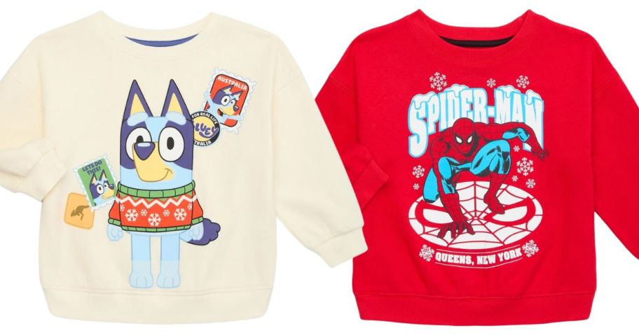 Toddler Boys Holiday Crewneck Sweatshirt stock images