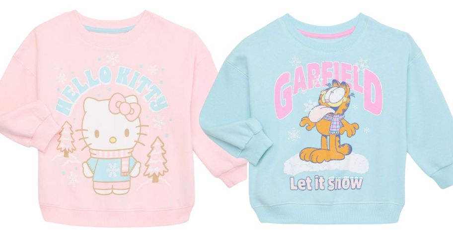 Toddler Girls Holiday Crewneck Sweatshirt stock images