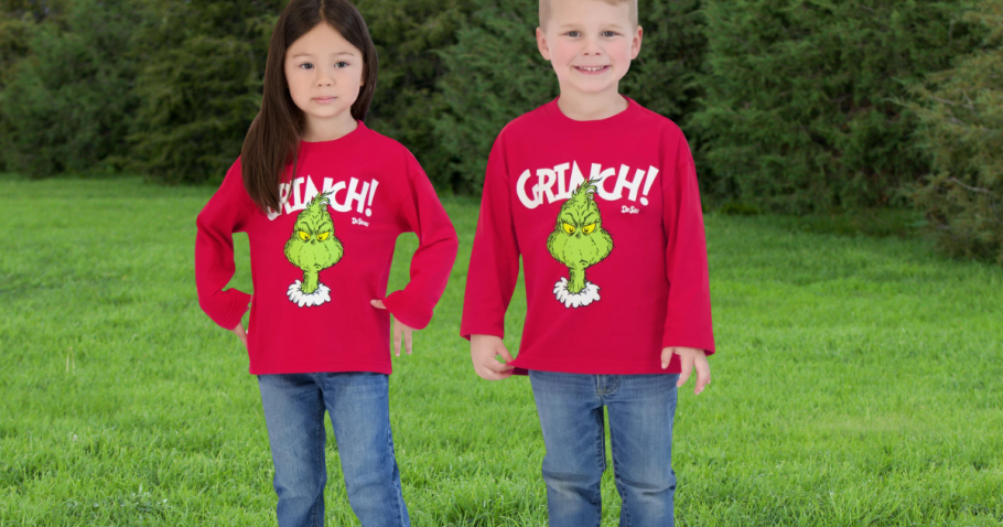 HOT! The Grinch Kids Clothes from ONLY $3 on Walmart.com