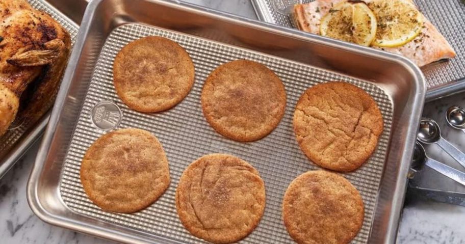 cookies on Ultra Cuisine Textured Aluminum 9x13 Baking Sheet