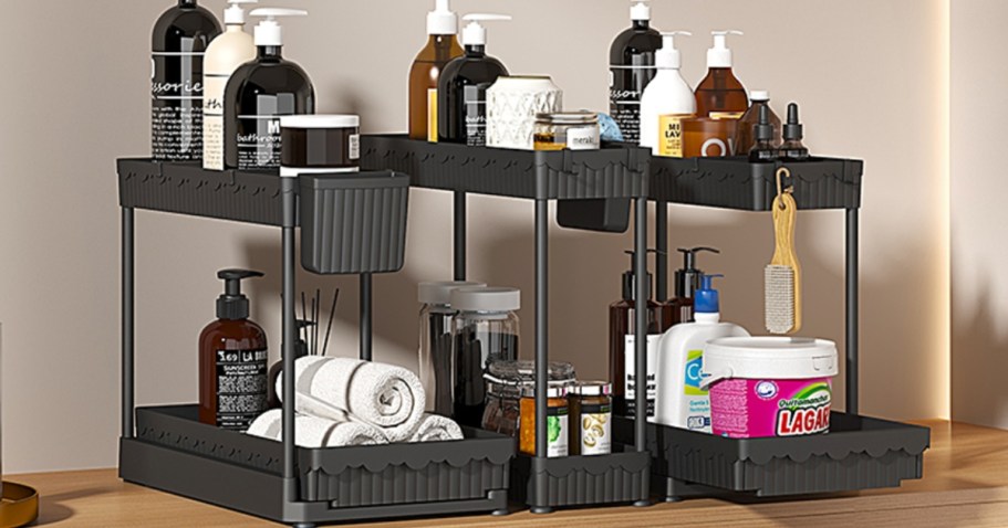 THREE Highly-Rated Under the Sink Organizers Just $19 on Amazon