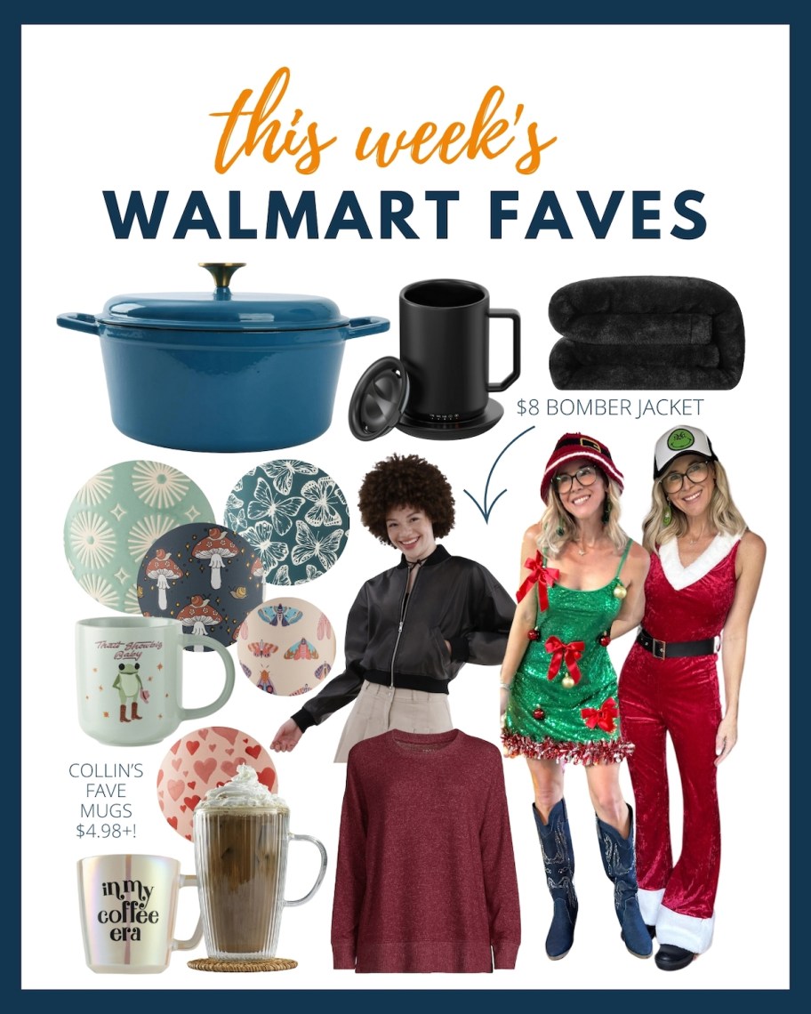 collage graphic of this week's walmart faves