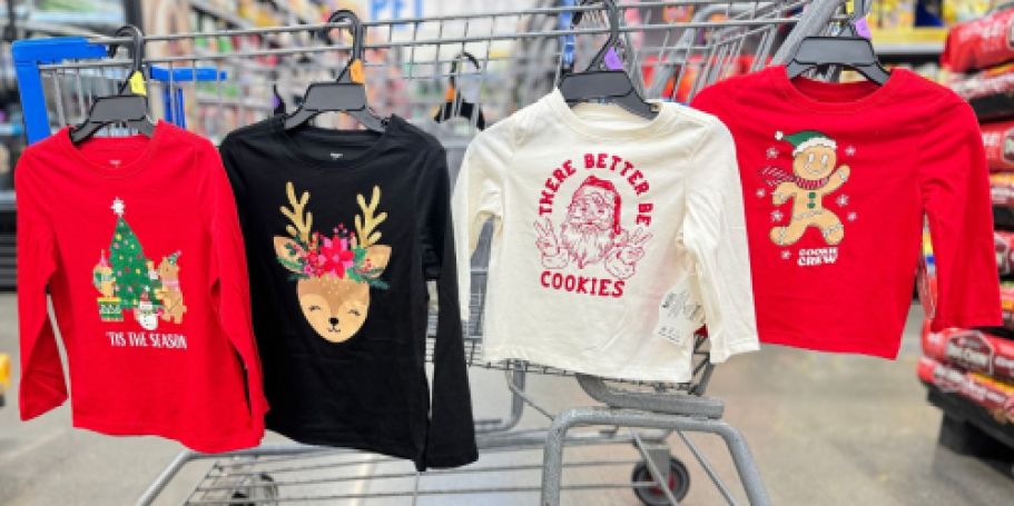 NEW Kids Christmas Long-Sleeve Shirts Only $5.48 on Walmart.com