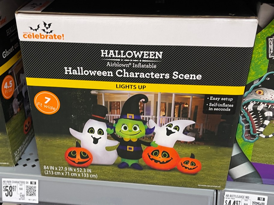 Way to Celebrate 7ft Halloween Airblown Inflatable Halloween Characters Scene