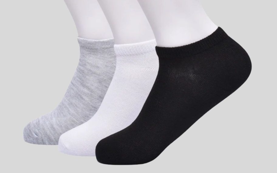 feet wearing Wonder Nation Boys Sock 3-Pack