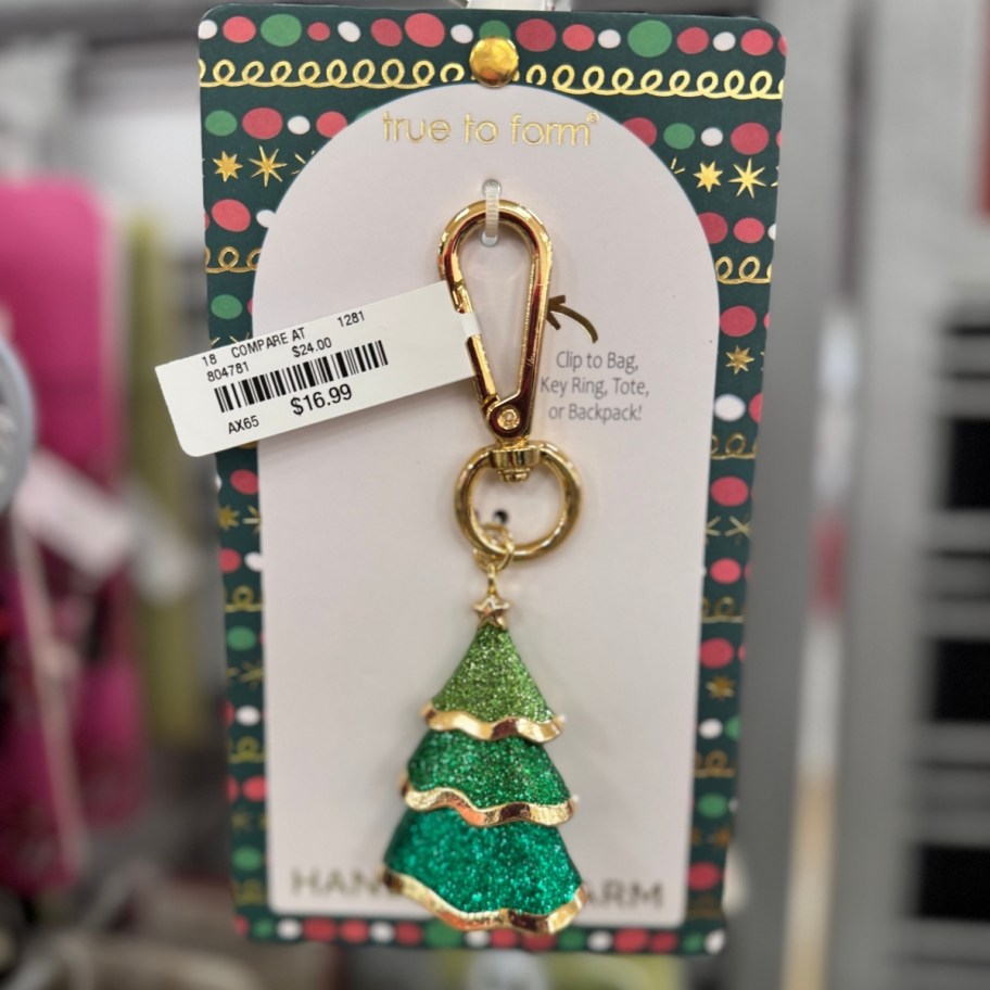 tree shaped bag charm