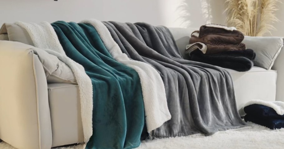 Bedsure Sherpa Fleece Throw Blanket Just $9.99 on Amazon (Reg. $28) | Over 71,000 5-Star Reviews!