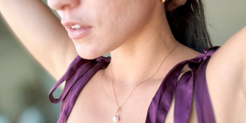 Cate & Chloe Pearl & Crystal Necklace w/ Gift Box Just $18 Shipped