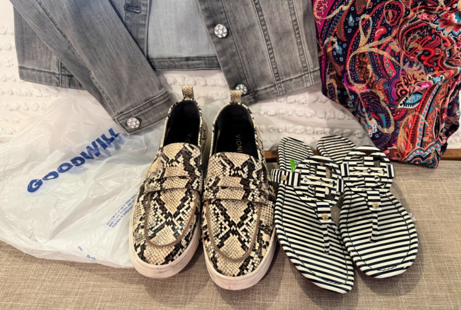 tory burch shoes and goodwill haul finds 