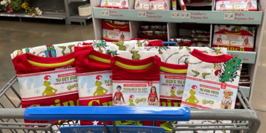 Walmart Matching Family Christmas Pajamas from $14.98 | The Grinch, Peanuts, & More!