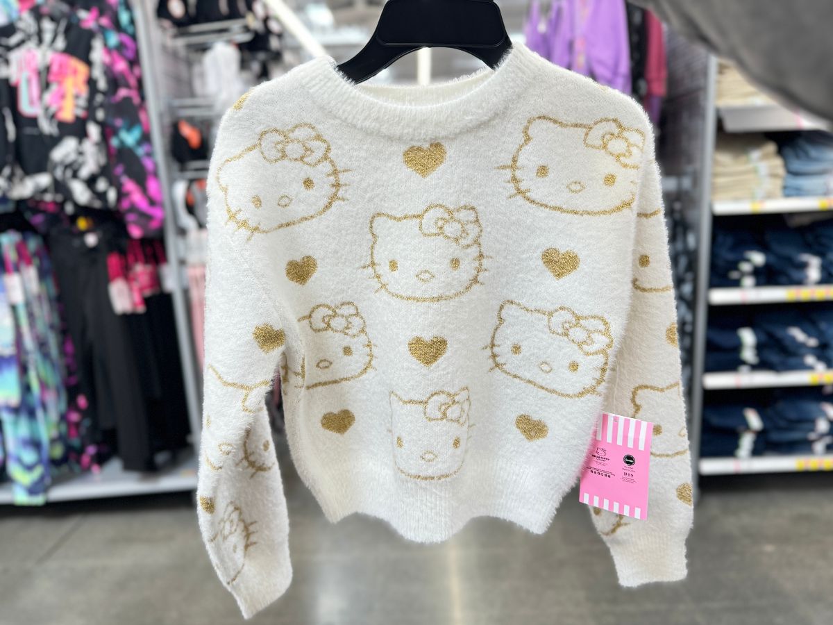 Kids Holiday Character Sweaters $16.98 on Walmart.com | Bluey, Barbie, Hello Kitty & More